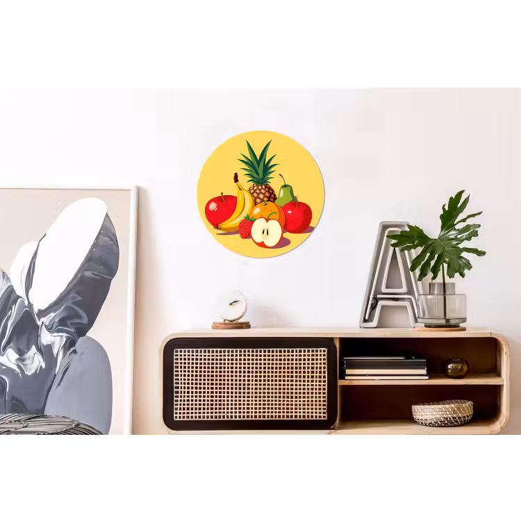 Wandcirkel - aluminium - Fruit - Illustratie - Kleurrijk — 3