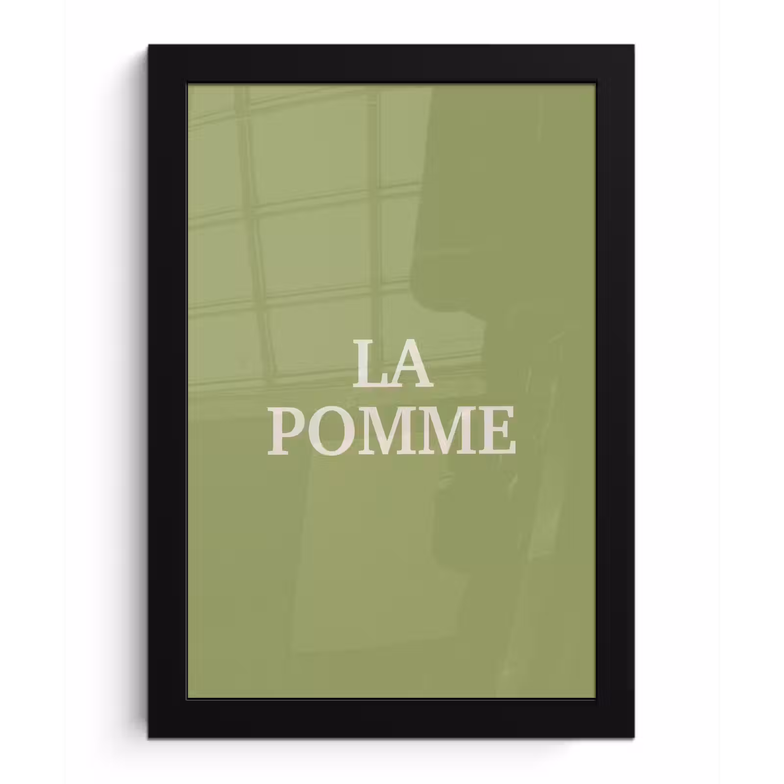 Poster met lijst - Appel - Groen - Minimalistisch — 1
