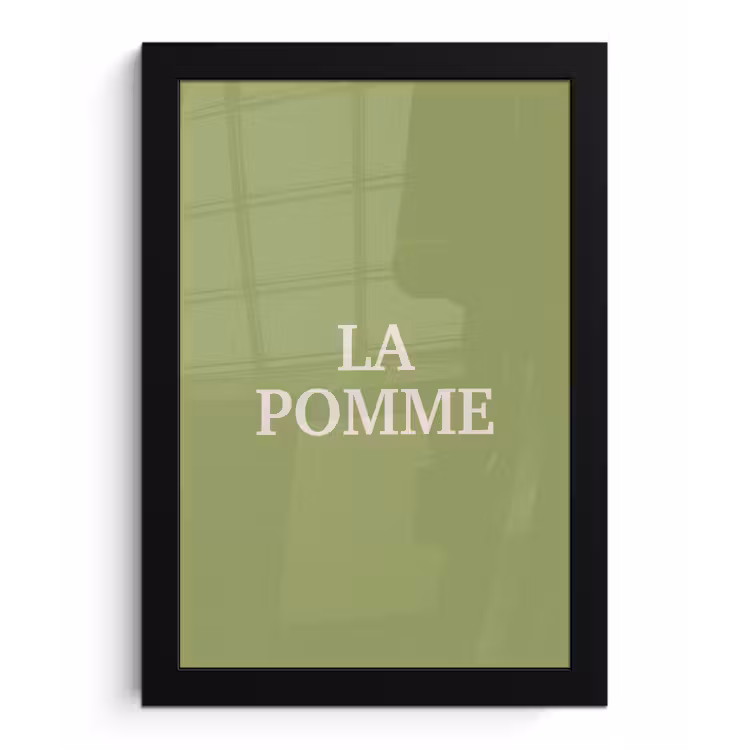 Poster met lijst - Appel - Groen - Minimalistisch — 1