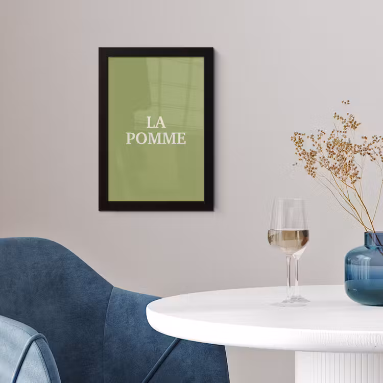 Poster met lijst - Appel - Groen - Minimalistisch — 4