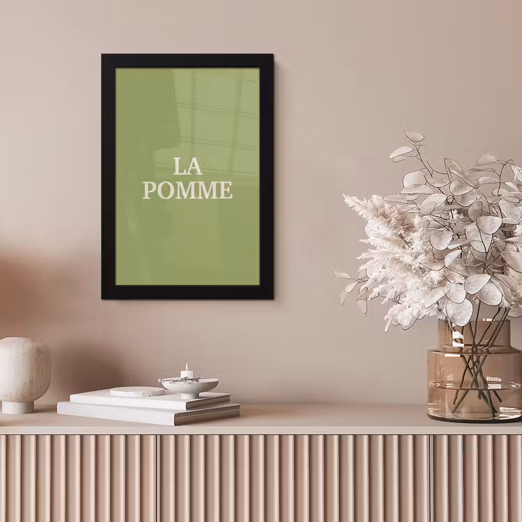 Poster met lijst - Appel - Groen - Minimalistisch — 5