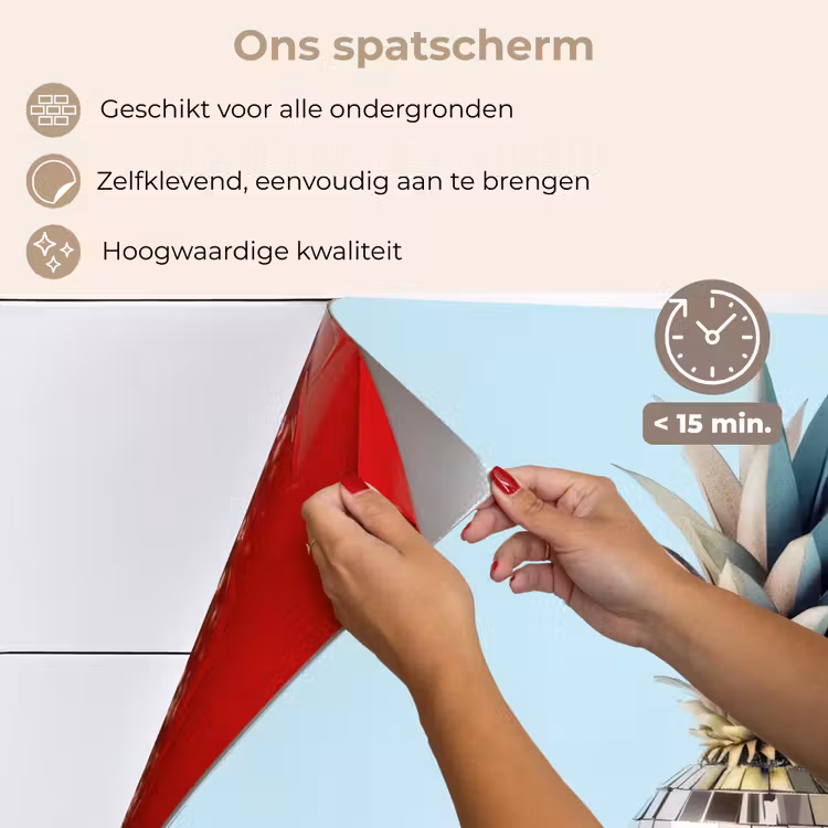 Spatscherm keuken - Blauw - Ananas - Disco - Discobal — 4