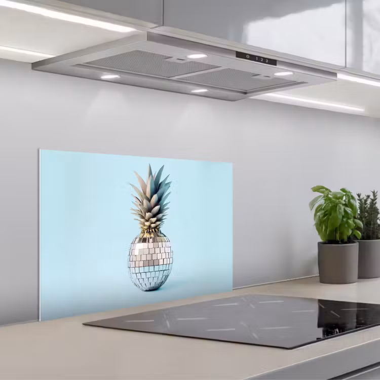 Spatscherm keuken - Blauw - Ananas - Disco - Discobal — 5
