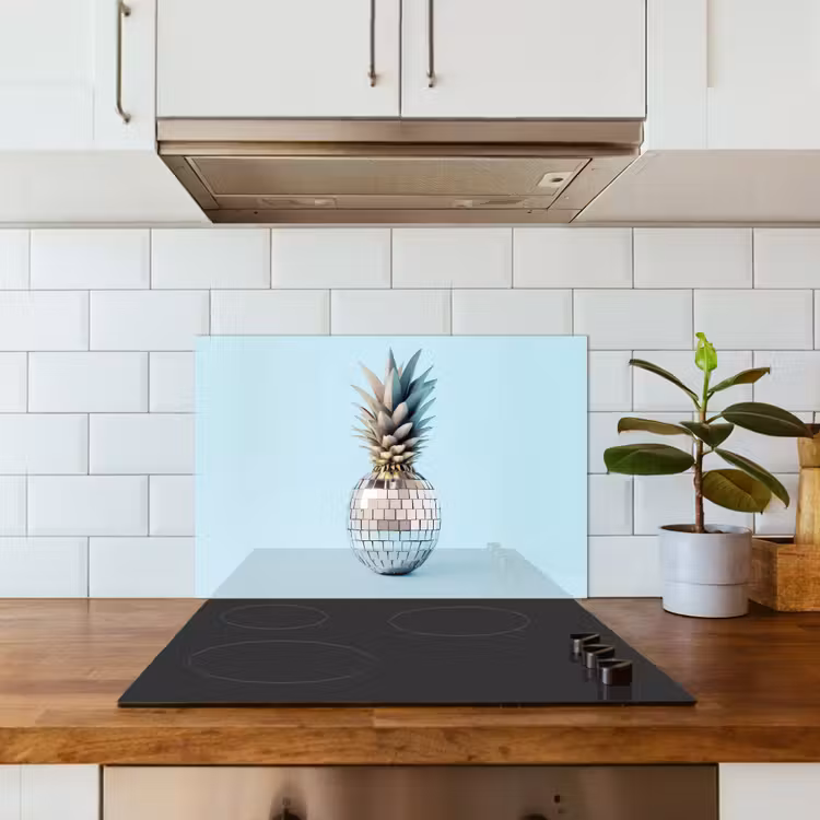 Spatscherm keuken - Blauw - Ananas - Disco - Discobal — 6