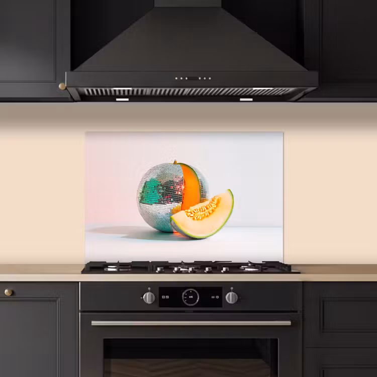 Spatscherm keuken - Disco - Discobal - Meloen - Pastel — 2
