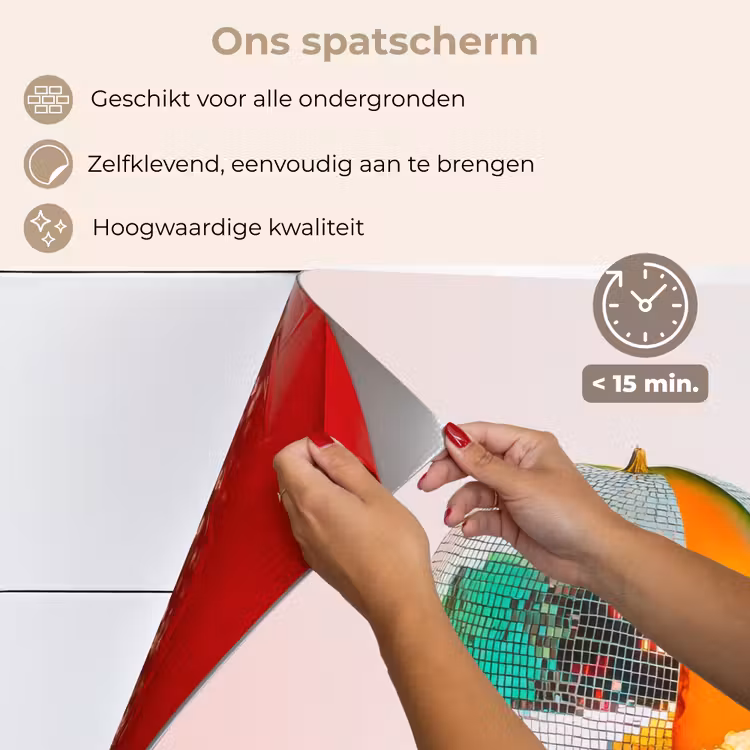 Spatscherm keuken - Disco - Discobal - Meloen - Pastel — 4