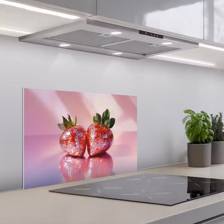 Spatscherm keuken - Disco - Fruit - Glitter - Strawberry — 5