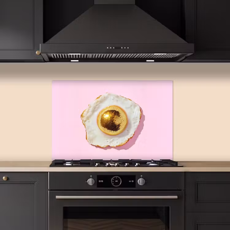 Spatscherm keuken - Ei - Disco - Ontbijt - Glitter — 2