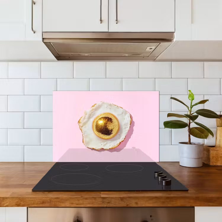 Spatscherm keuken - Ei - Disco - Ontbijt - Glitter — 6