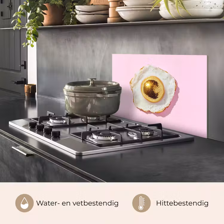 Spatscherm keuken - Ei - Disco - Ontbijt - Glitter — 7
