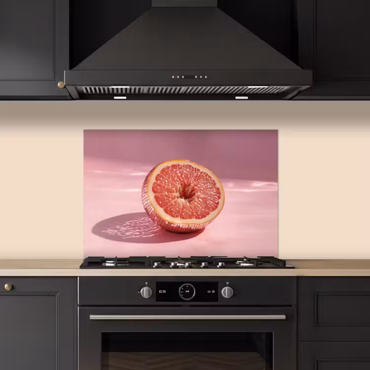 Spatscherm keuken - Grapefruit - Roze - Disco - Shiny — 2