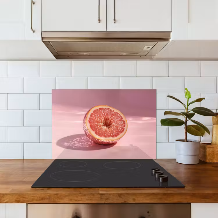 Spatscherm keuken - Grapefruit - Roze - Disco - Shiny — 6