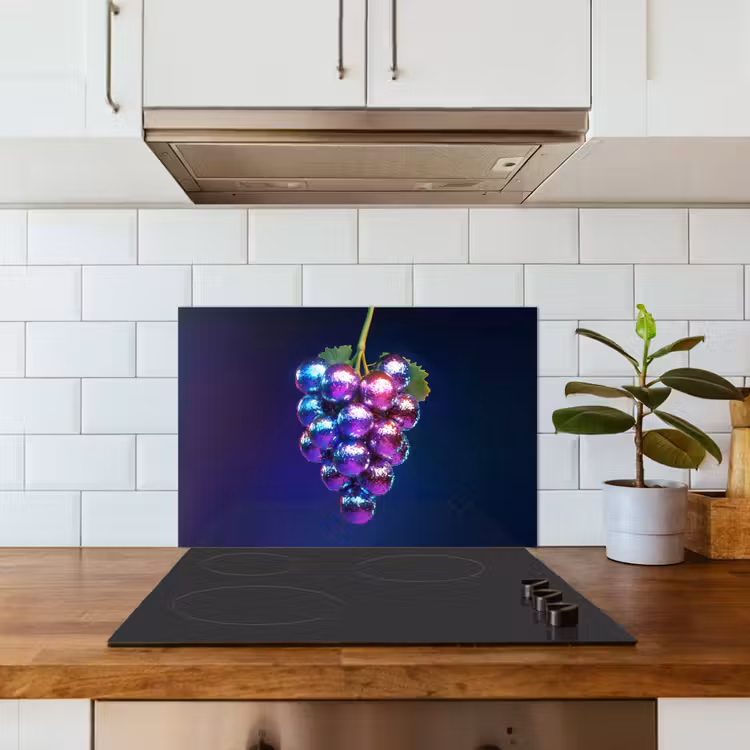 Spatscherm keuken - Paars - Disco - Feest - Druif — 6