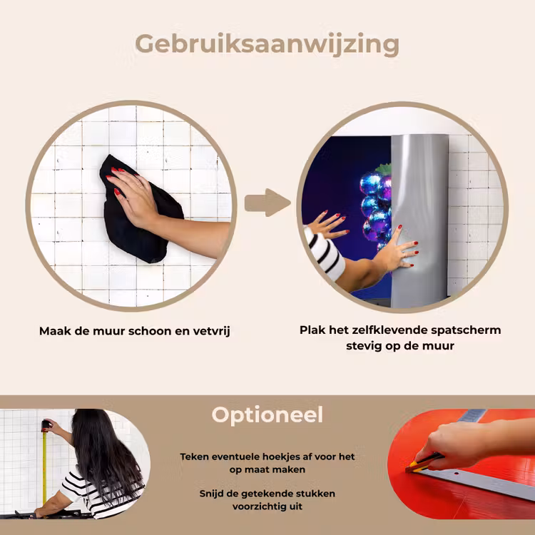 Spatscherm keuken - Paars - Disco - Feest - Druif — 8