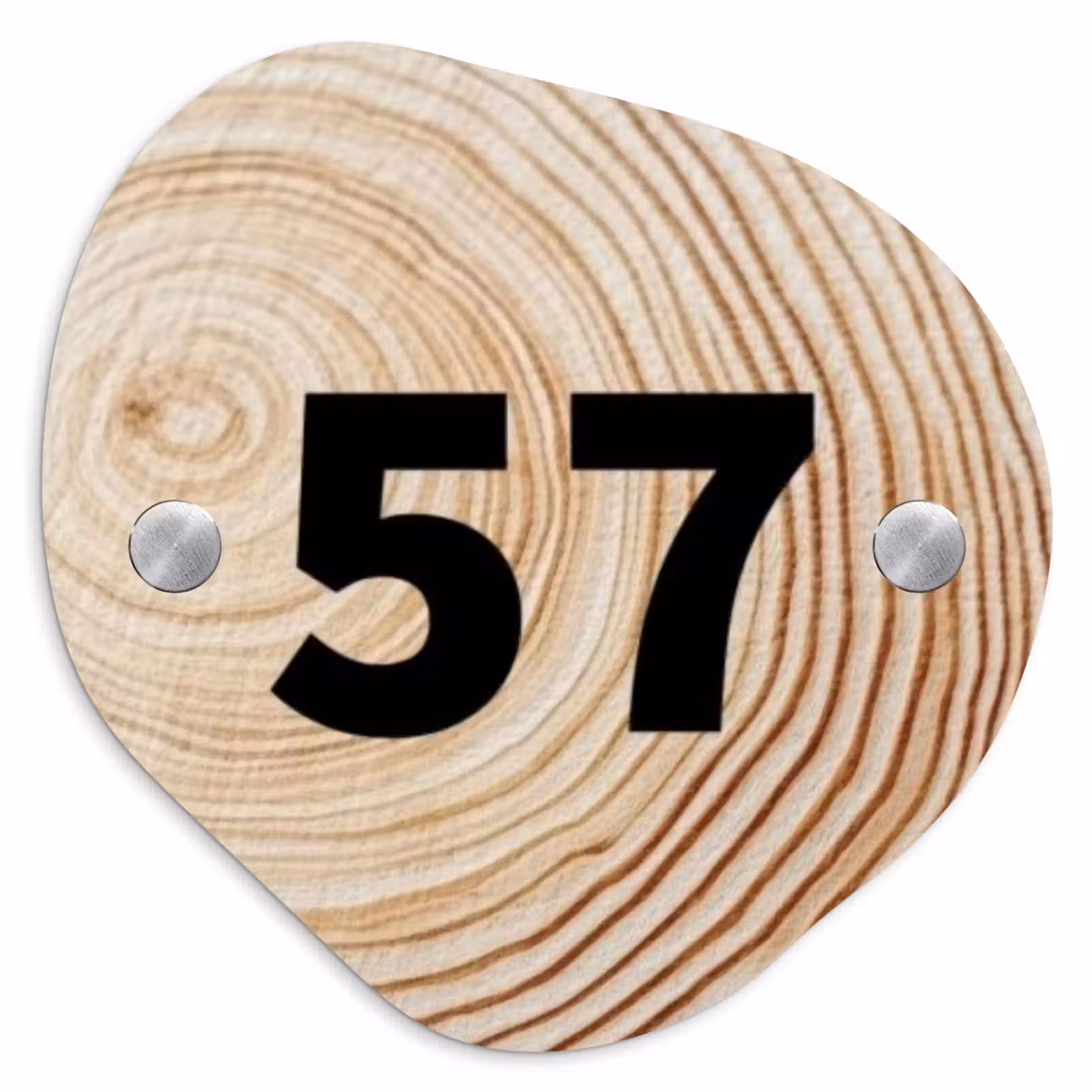 Naambordje voordeur - Organisch - Houten nerf - Traditioneel — 1