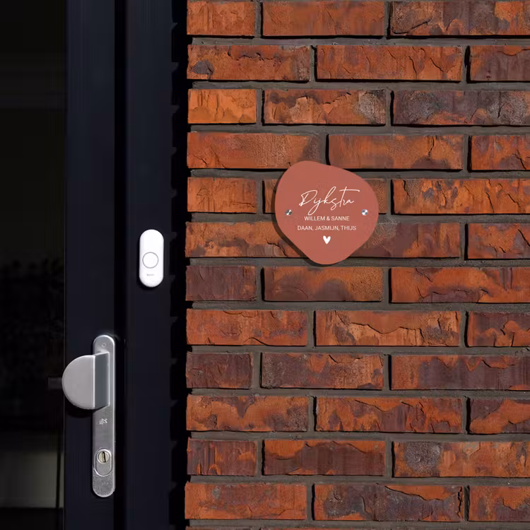 Naambordje voordeur - Organisch - Terracotta - Sierlijk — 2