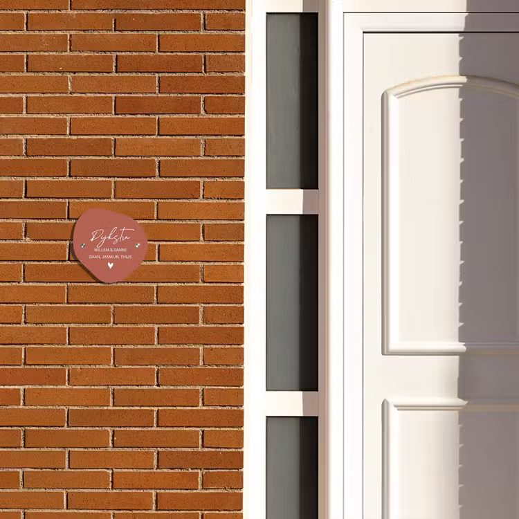 Naambordje voordeur - Organisch - Terracotta - Sierlijk — 3