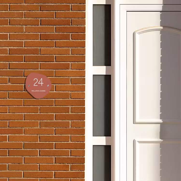 Naambordje voordeur - Organisch - Terracotta - Klassiek — 3