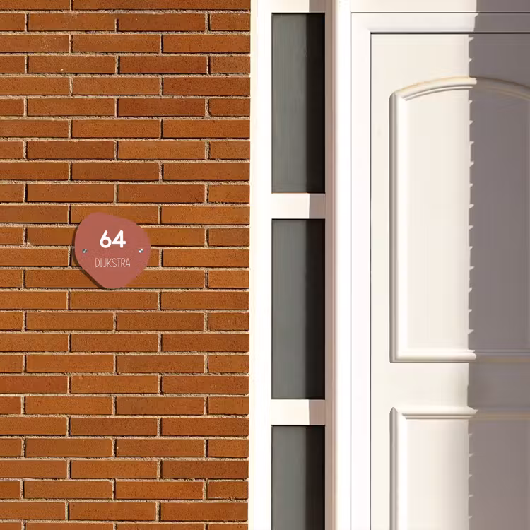 Naambordje voordeur - Organisch - Terracotta - Modern — 3