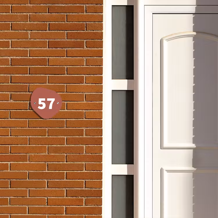 Naambordje voordeur - Organisch - Terracotta - Traditioneel — 3