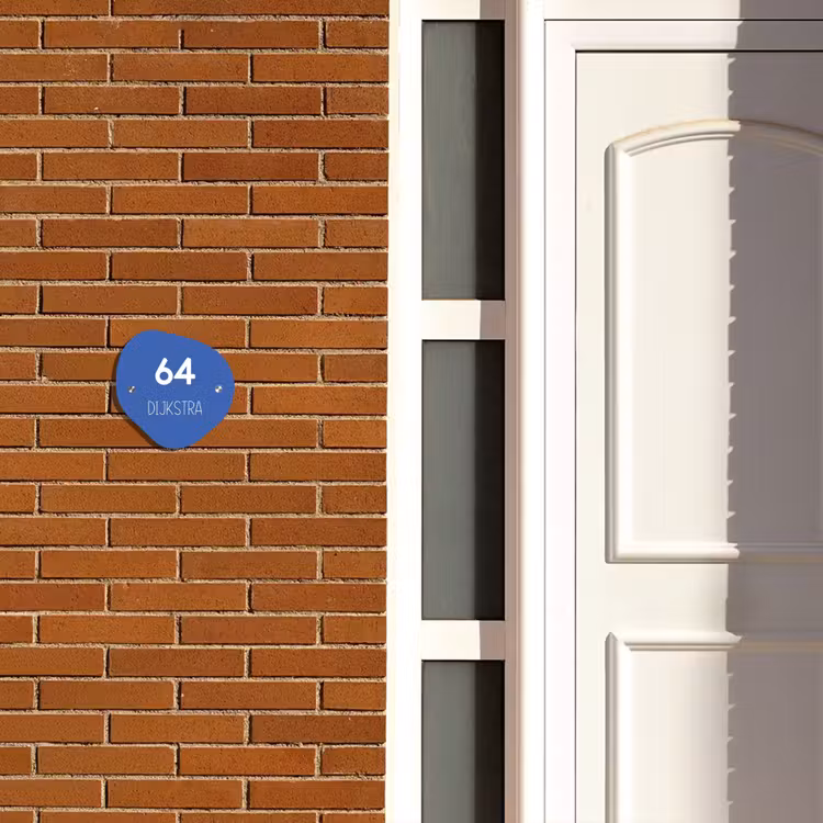 Naambordje voordeur - Organisch - Kobaltblauw - Modern — 3