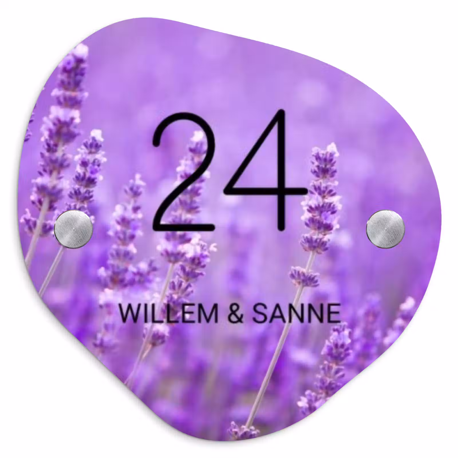 Naambordje voordeur - Organisch - Lavendel - Klassiek — 1