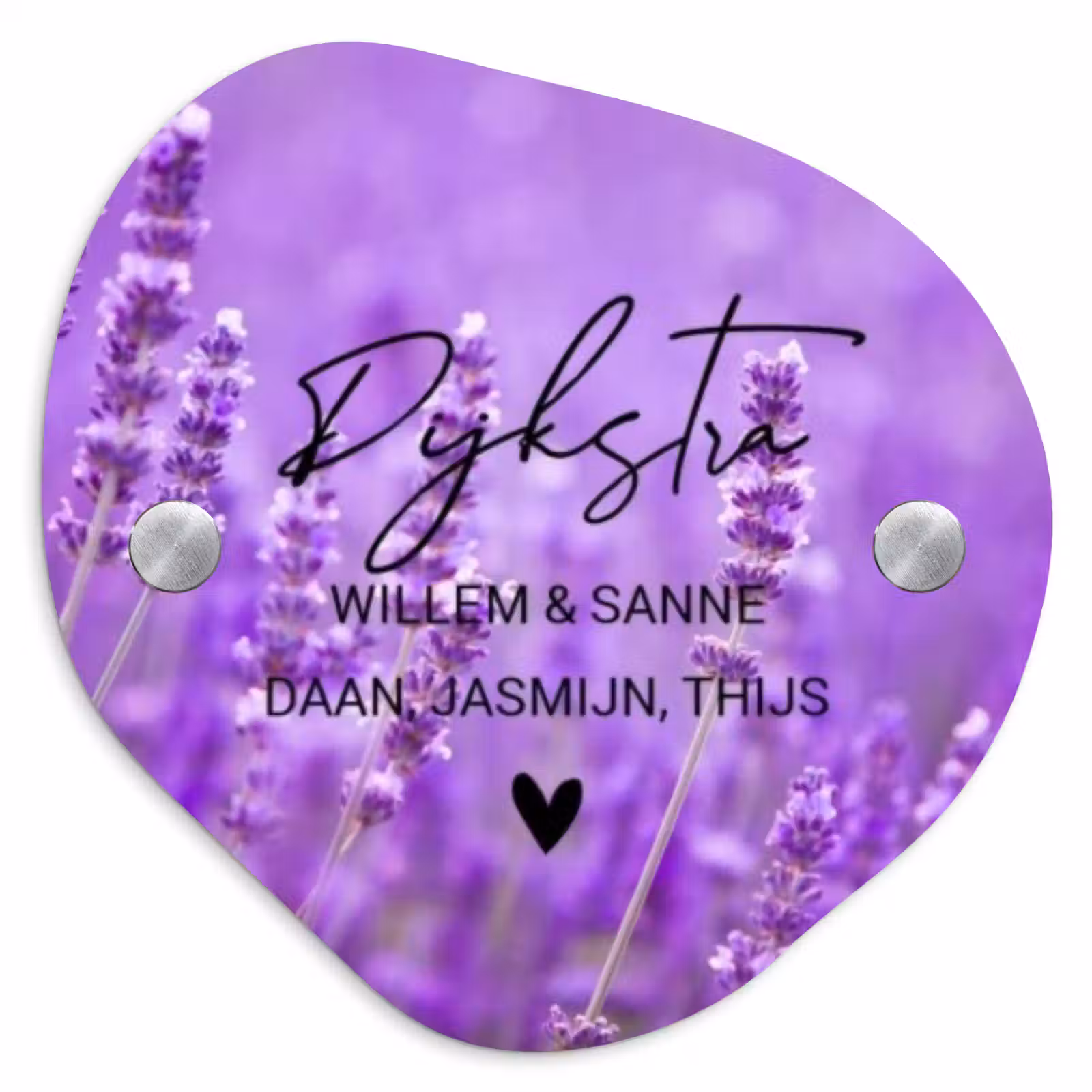 Naambordje voordeur - Organisch - Lavendel - Sierlijk — 1