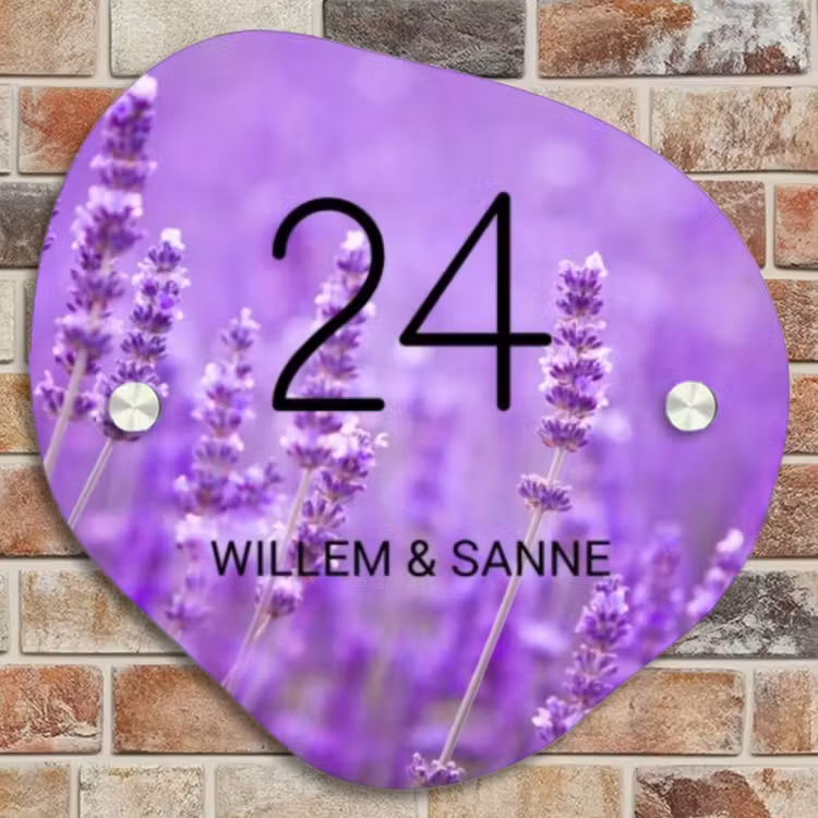 Naambordje voordeur - Organisch - Lavendel - Klassiek — 4