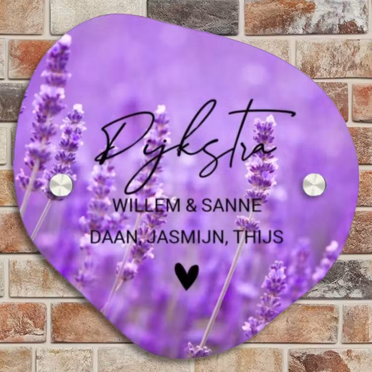 Naambordje voordeur - Organisch - Lavendel - Sierlijk — 4