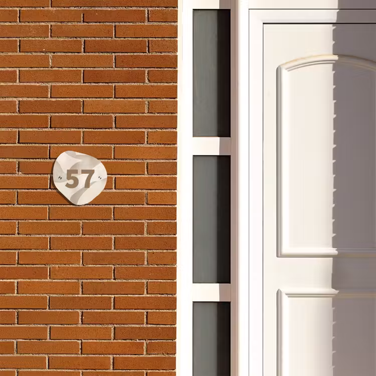 Naambordje voordeur - Organisch - Beige organisch - Traditioneel — 3