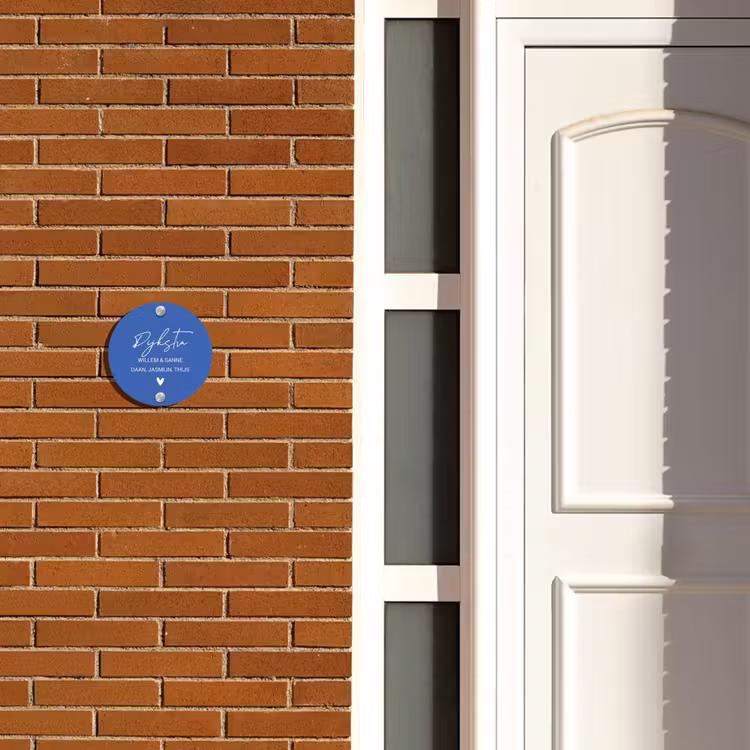 Naambordje voordeur - Rond - Kobaltblauw - Sierlijk — 3