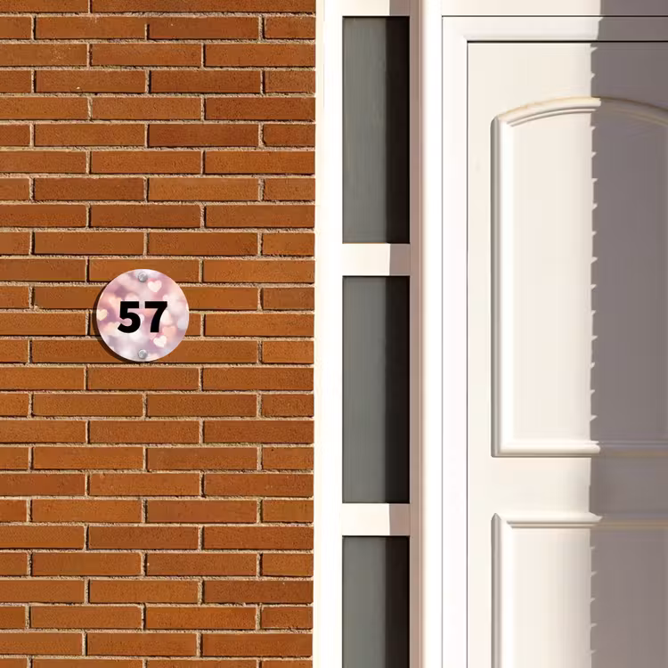 Naambordje voordeur - Rond - Hartvormige gloed - Traditioneel — 3