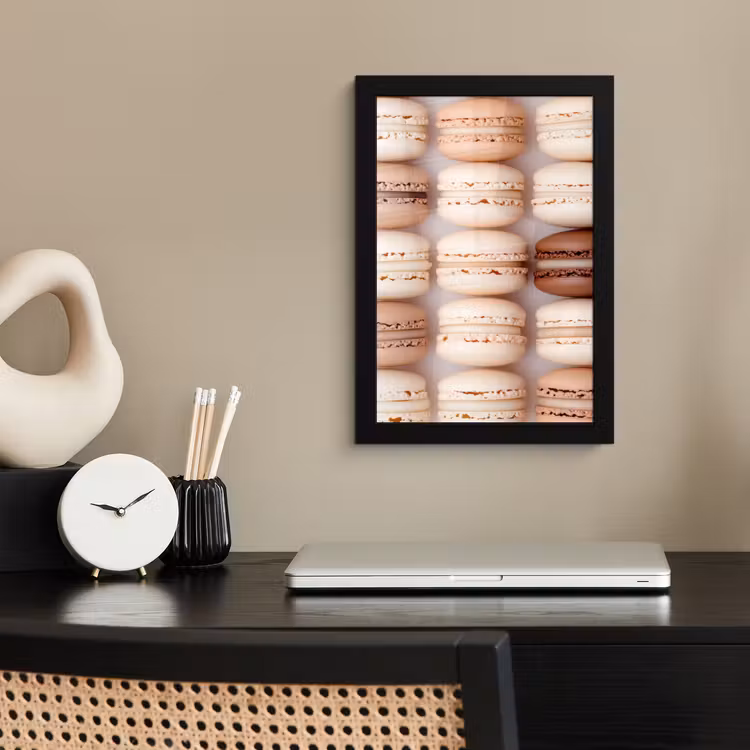 Poster met lijst - Macarons - Beige - Bruin — 2