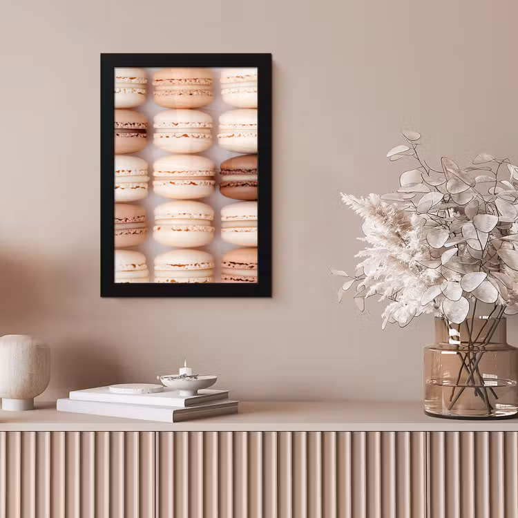 Poster met lijst - Macarons - Beige - Bruin — 5