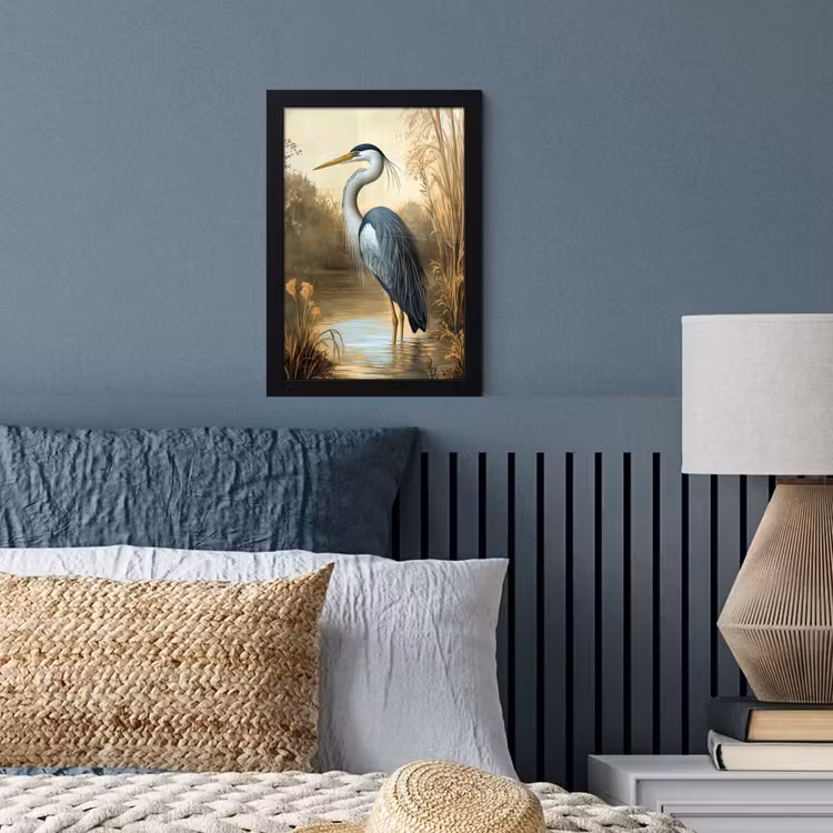 Poster met lijst - Reiger - Water - Planten — 3