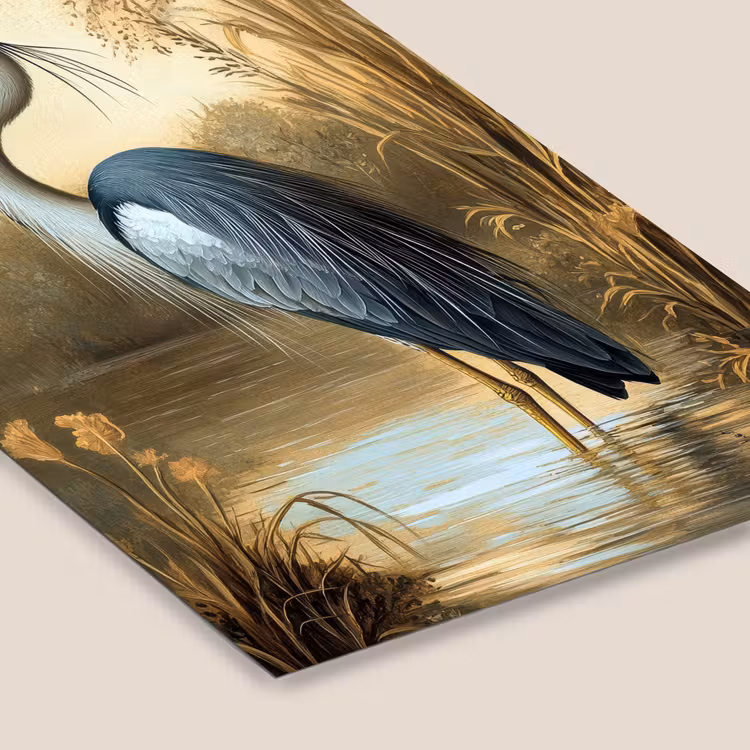 Poster met lijst - Reiger - Water - Planten — 7