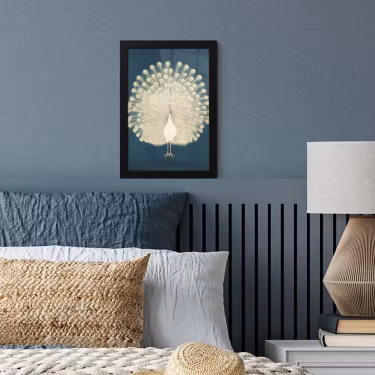 Poster met lijst - Vogel - Blauw - Vintage — 3