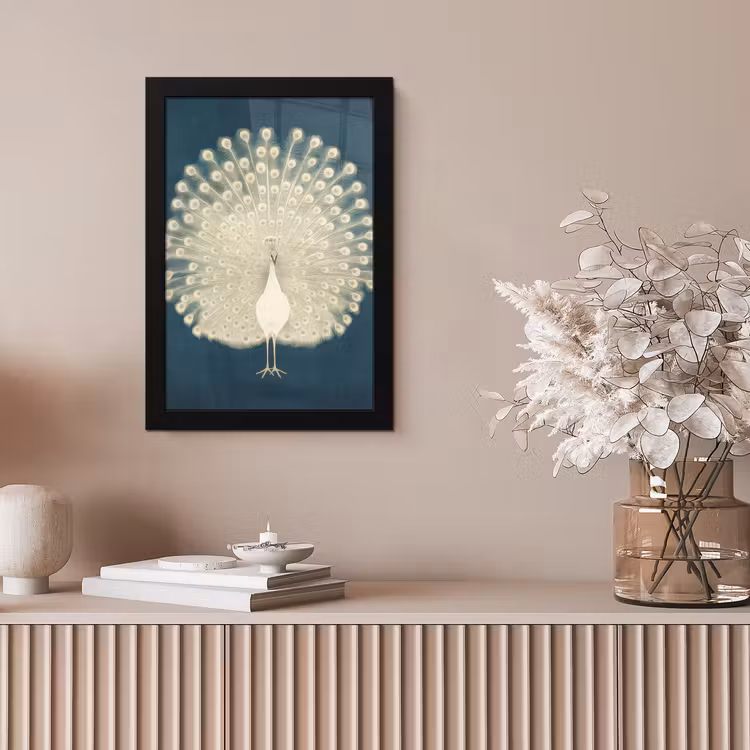 Poster met lijst - Vogel - Blauw - Vintage — 5
