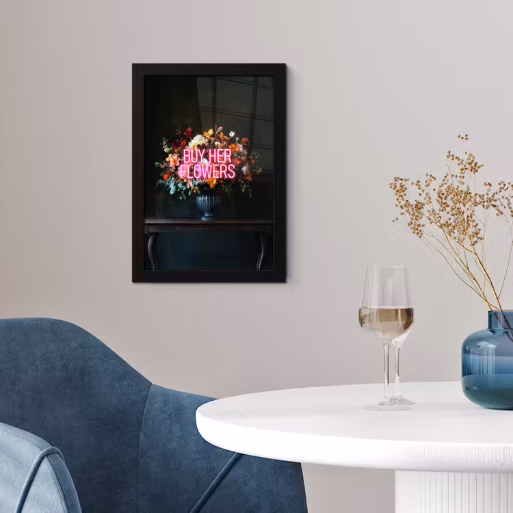 Poster met lijst - Buy Her Flowers Stilleven Boeket — 4