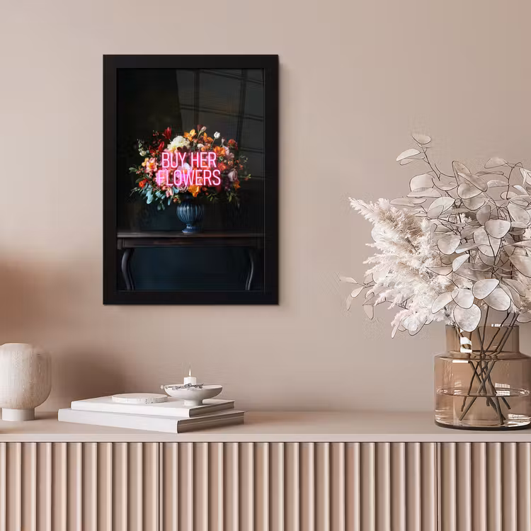 Poster met lijst - Buy Her Flowers Stilleven Boeket — 5
