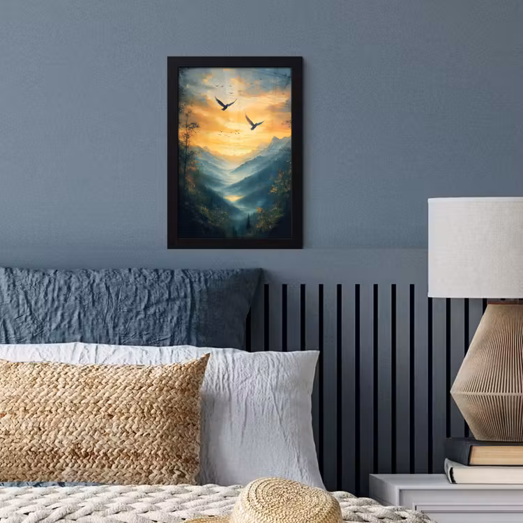 Poster met lijst - Vogels - Zon - Bomen - Groen — 3