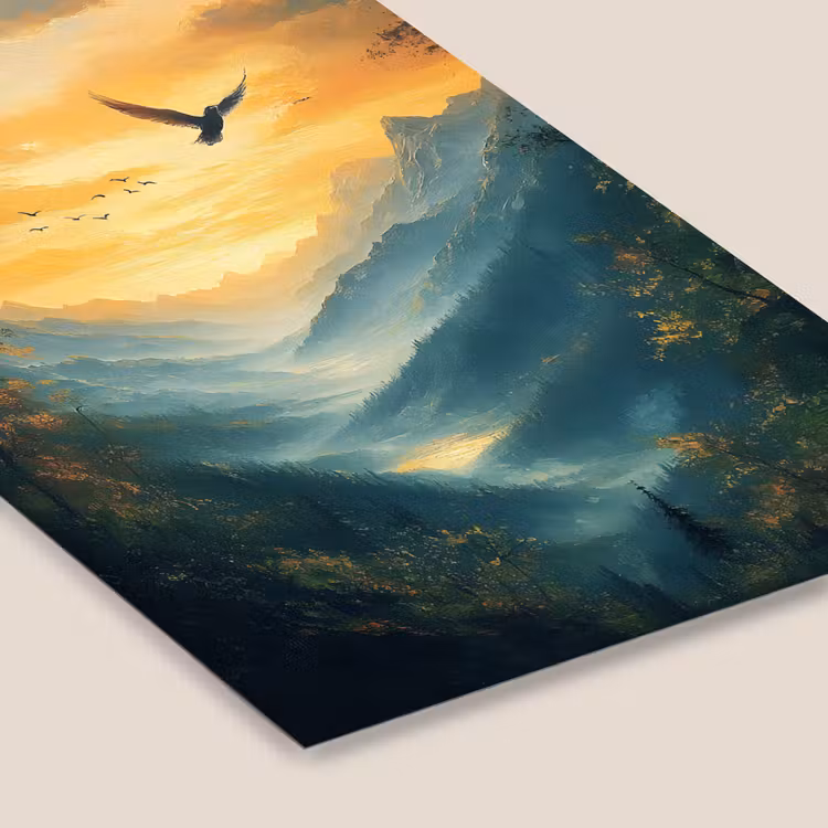 Poster met lijst - Vogels - Zon - Bomen - Groen — 7