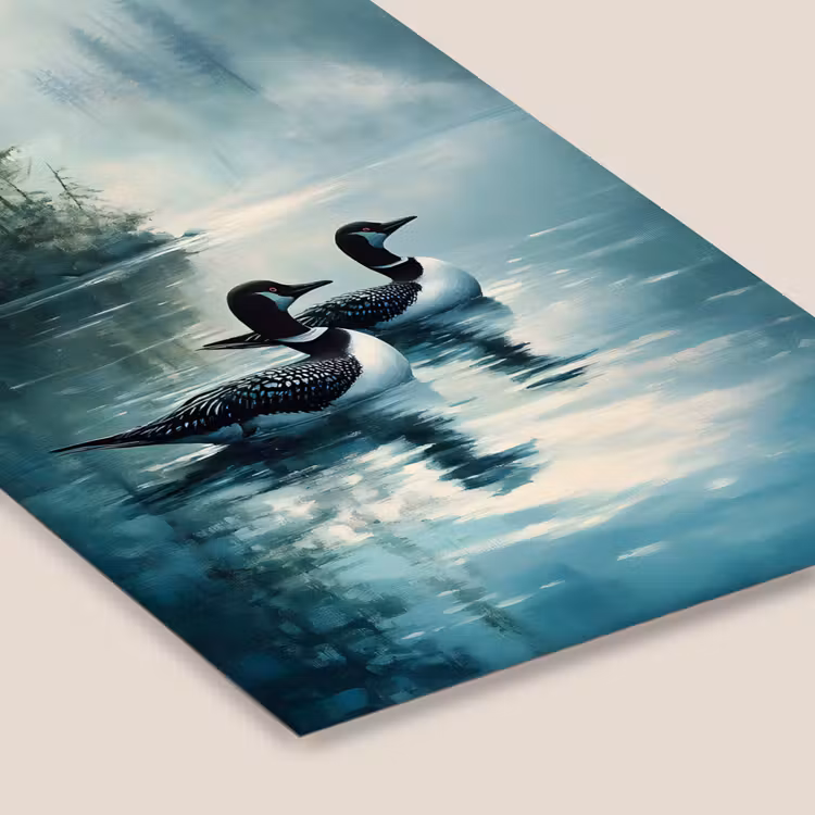 Poster met lijst - Bos - Water - Eenden - Mistig — 7