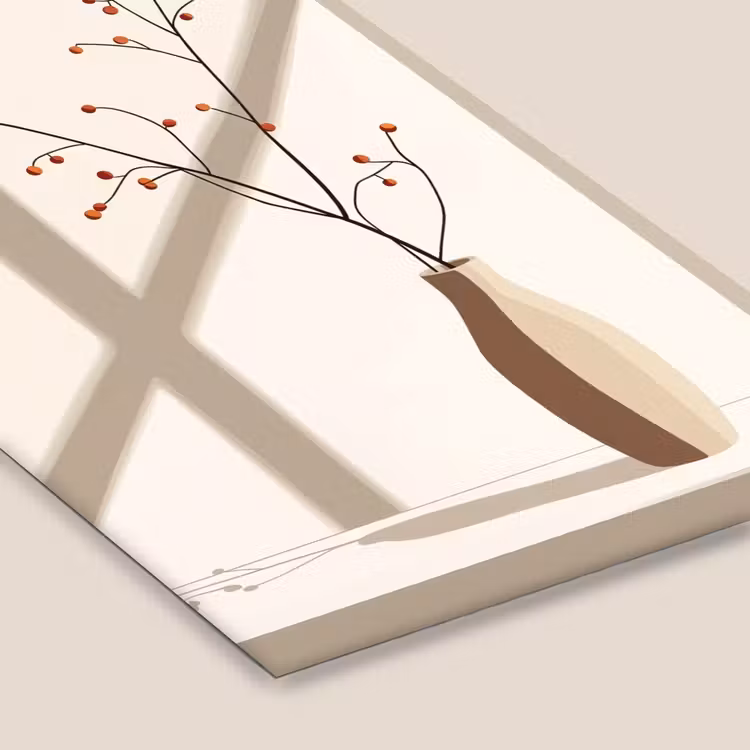 Poster met lijst - Vaas - Takken - Bessen - Minimalistisch — 7