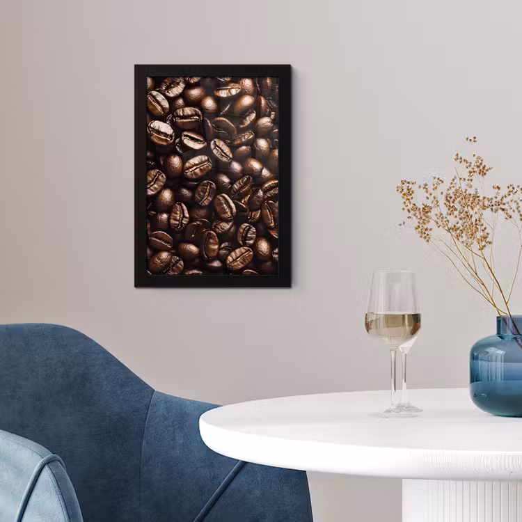 Poster met lijst - Bonen - Close-up - Donkerbruin — 4