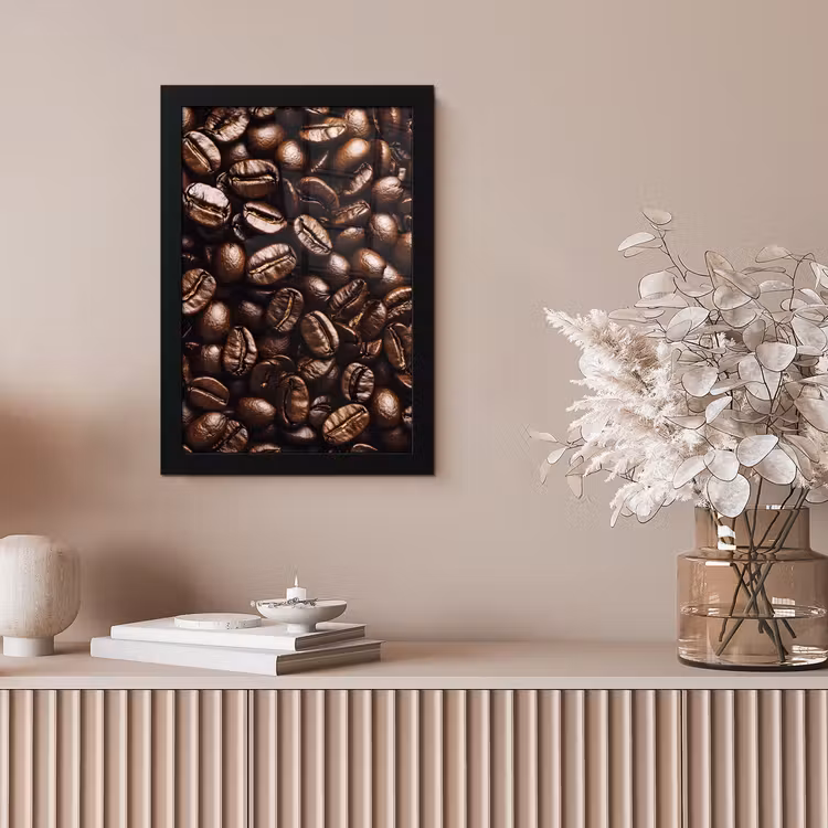 Poster met lijst - Bonen - Close-up - Donkerbruin — 5