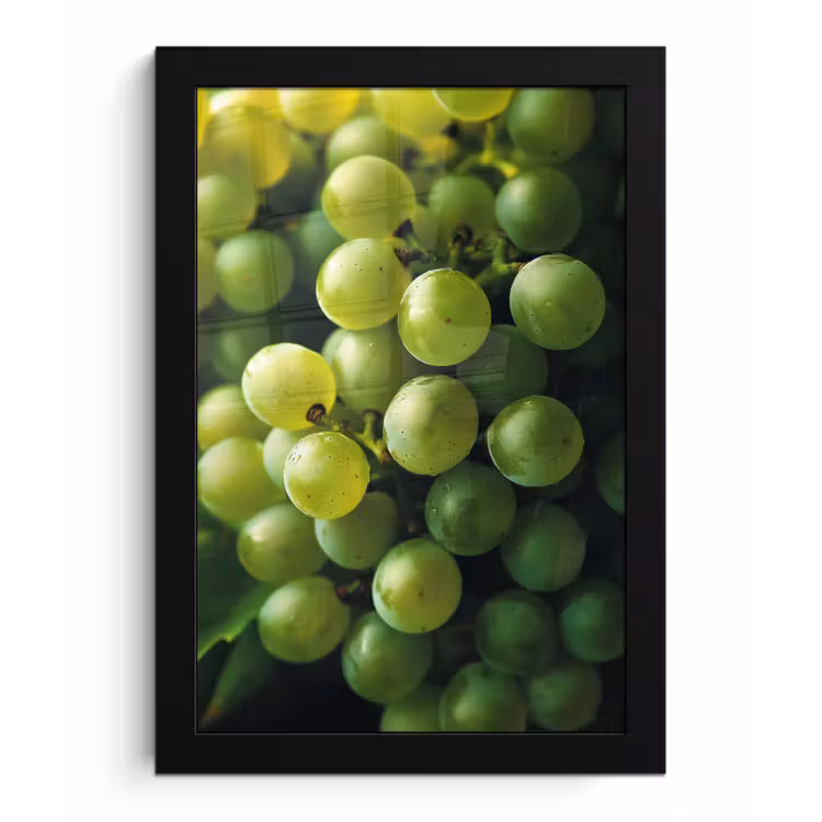 Poster met lijst - Druiven - Tros - Groen — 1
