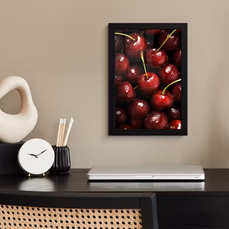 Poster met lijst - Rood - Fruit - Kersen — 2