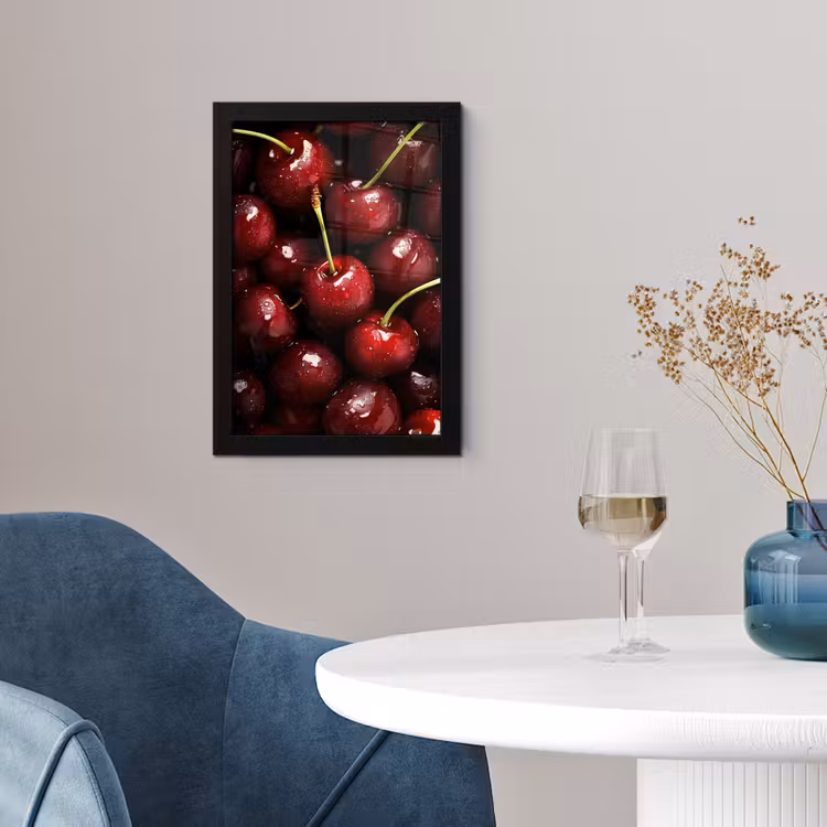 Poster met lijst - Rood - Fruit - Kersen — 4
