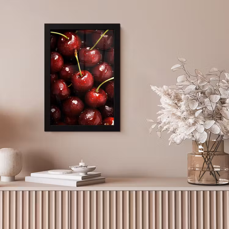 Poster met lijst - Rood - Fruit - Kersen — 5